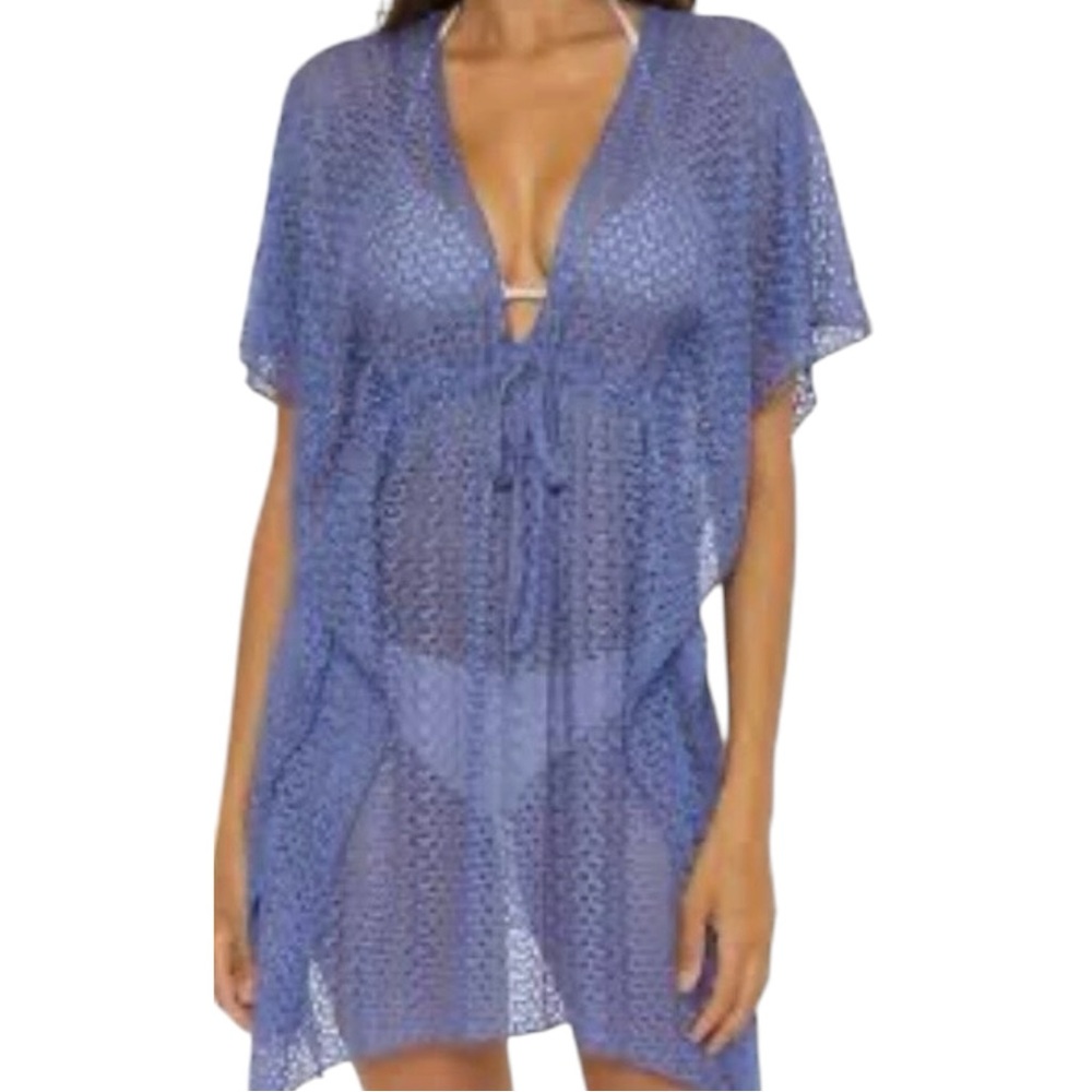 BECCA Women's Golden Lace Crochet Tunic, Sz XS/S